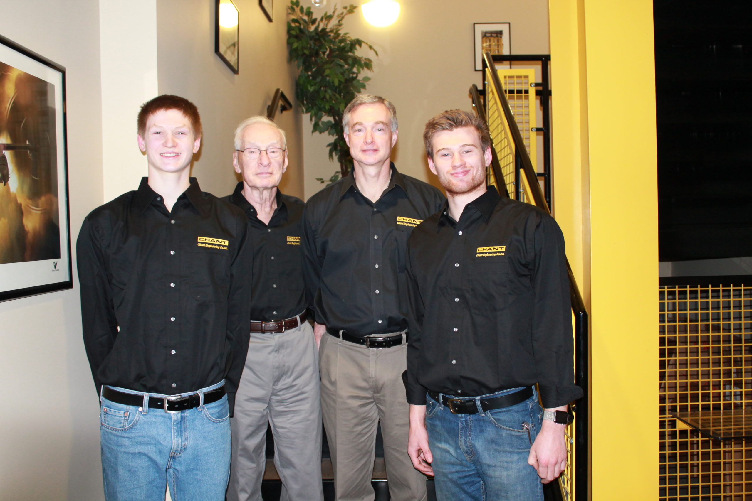 The Chant Family from left to right, Andrew, Jim, Phil and Mason Chant