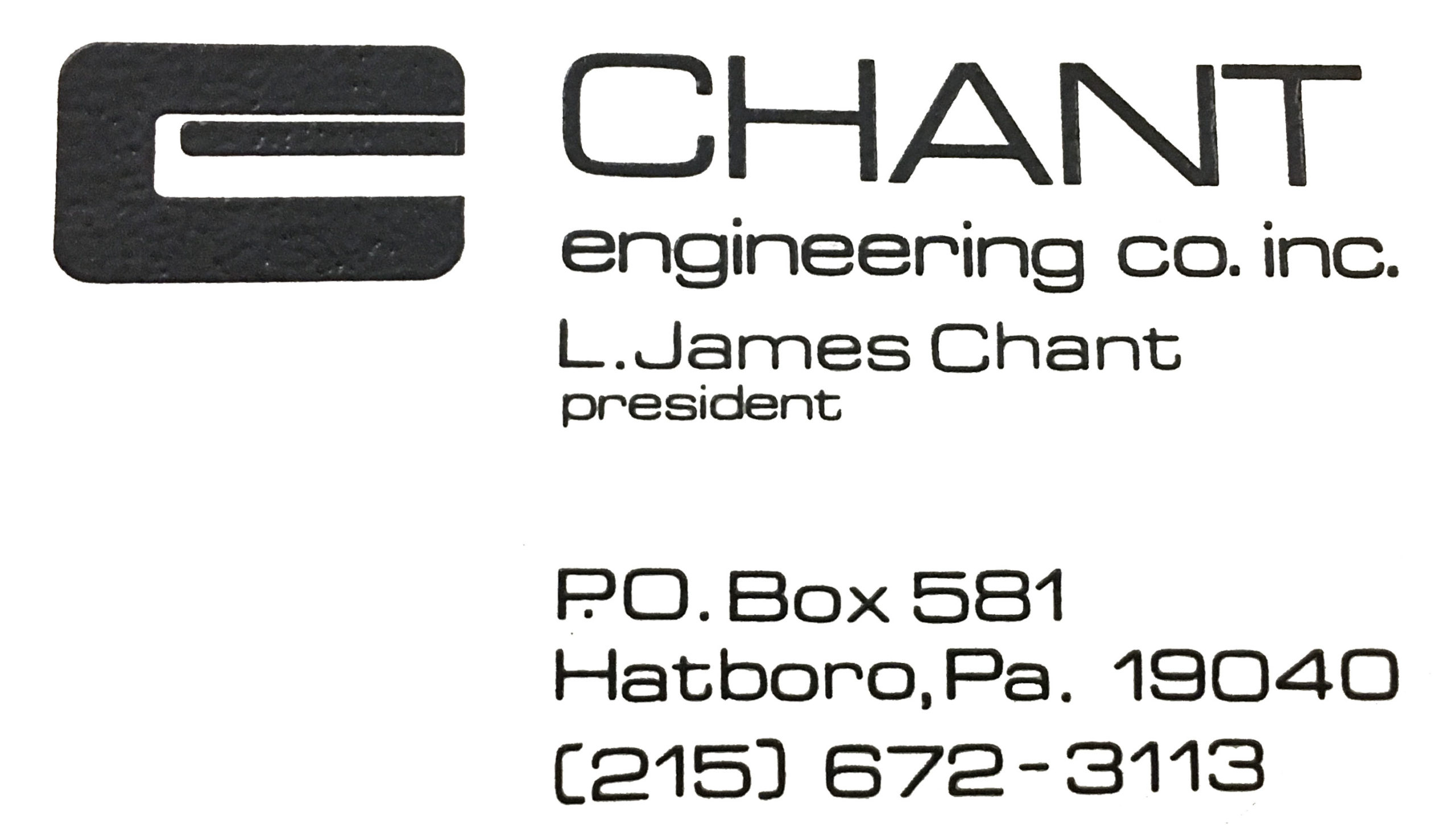 Original Chant Corporate Logo-Designed by Phil Chant in 1978