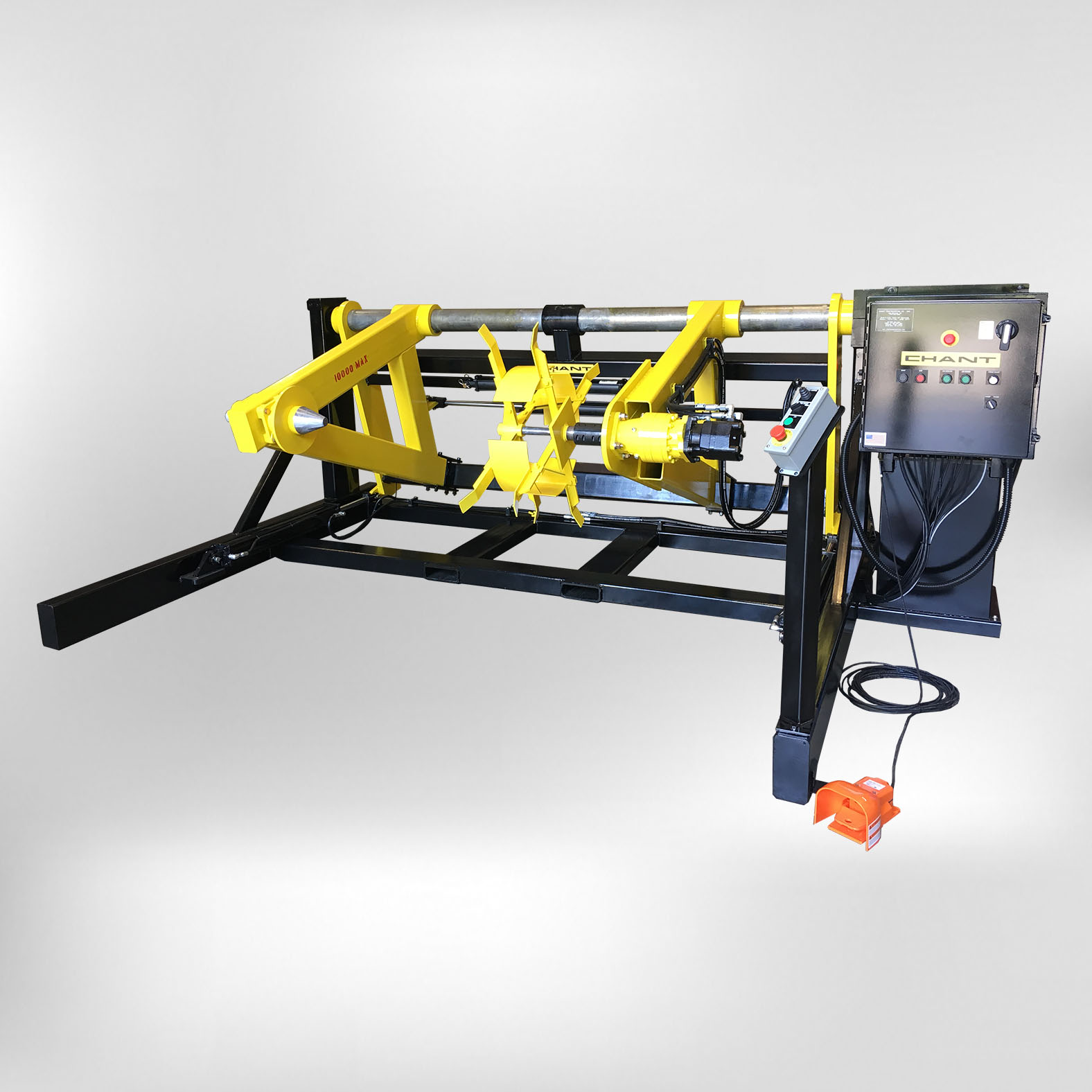 reel roller platforms designed to make cable pay-out and take-up