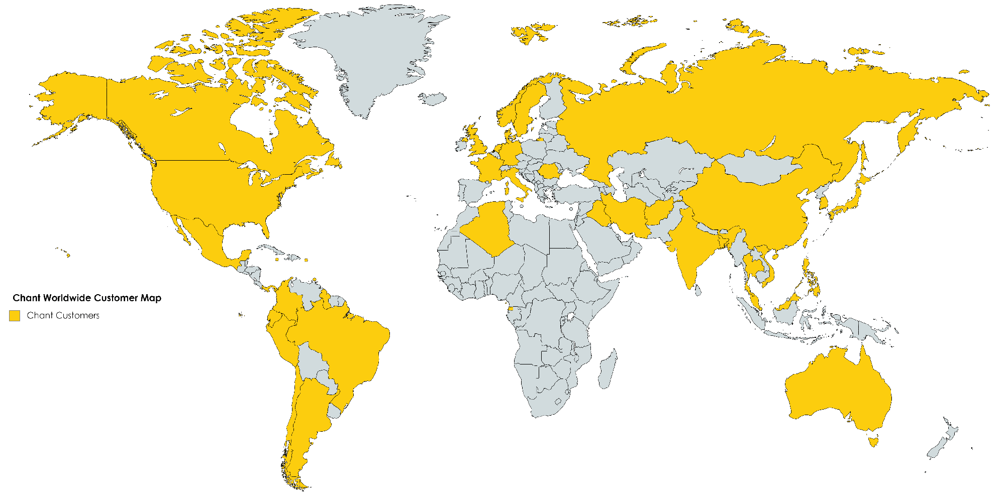 Chant Worldwide Customer Map