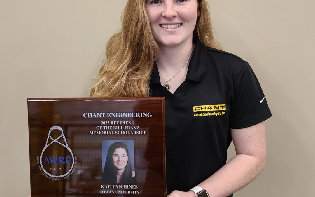 Kaitlyn Hines of Chant Engineering has Been Awarded the Bill Franz Memorial Scholarship from AWRF